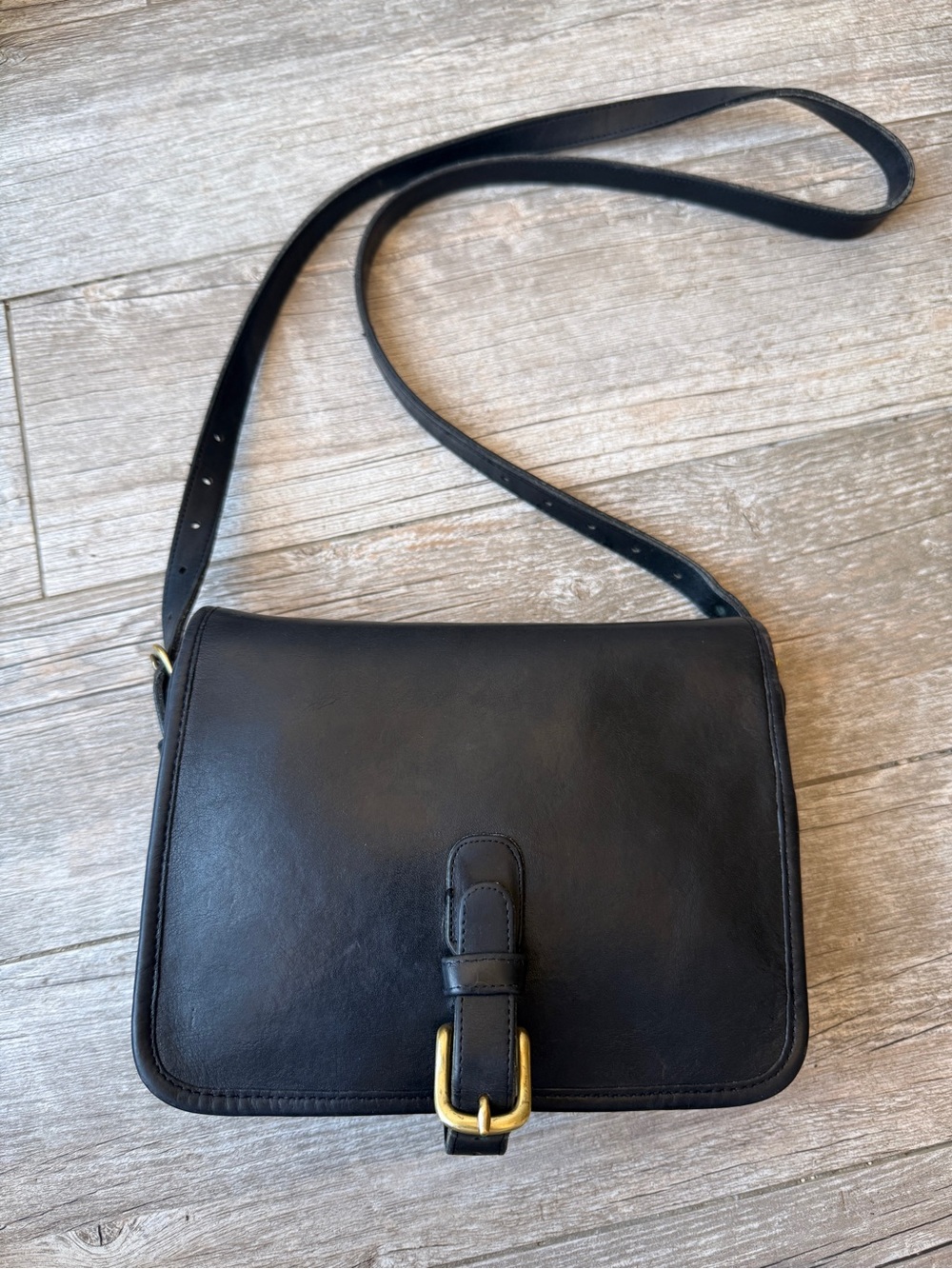 VTG NYC Coach | No. 9590 Saddle Pouch | Black | Early 80s | Near Perfection